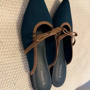 Women's Blue/ dark green  Flats